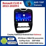 SBAID Renault clio 4 2013-2020 Yıl Uyumlu 8GB Ram 128GB Rom Hafıza Android Kablosuz Carplay Navigasyon Multimedya 10 Inç Ekran Hediye Görüş Kamerası Hediye Çerçevesi 8+128