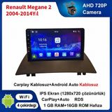 SBAID Renault Megane 2 2004-2014 Yıl Uyumlu 1GB Ram 16GB Rom Hafıza Android Kablosuz Carplay Navigasyon Multimedya 9 Inç Ekran Hediye Görüş Kamerası Hediye Çerçevesi 1+16 - geri görüş kamerası hediye, ----çerçeve hediye dahil