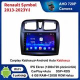SBAID Renault Symbol 2013-2023 Yıl Uyumlu 6GB Ram 128GB Rom Hafıza Android Kablosuz Carplay Navigasyon Multimedya 9 Inç Ekran Hediye Görüş Kamerası Hediye Çerçevesi 6+128 - geri görüş kamerası hediye, ----çerçeve hediye dahil
