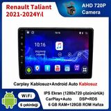 SBAID Renault Taliant 2021-2024YIL Uyumlu 6GB Ram 128GB Rom Hafıza Android Kablosuz Carplay Navigasyon Multimedya 10 Inç Ekran Hediye Görüş Kamerası Hediye Çerçevesi 6+128 - geri görüş kamerası hediye, ----çerçeve hediye dahil