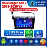SBAID Volkswagen Golf 7 2013-2020 Yıl Uyumlu 1gb Ram 16GB Rom Hafıza Android Kablosuz Carplay Navigasyon Multimedya 10 Inç Ekran Hediye Görüş Kamerası Hediye Çerçevesi 1+16 - geri görüş kamerası hediye, ----çerçeve hediye dahil - 001-Renkli
