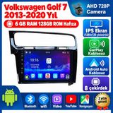 SBAID Volkswagen Golf 7 2013-2020 Yıl Uyumlu 6gb Ram 128GB Rom Hafıza Android Kablosuz Carplay Navigasyon Multimedya 10 Inç Ekran Hediye Görüş Kamerası Hediye Çerçevesi 6+128 - geri görüş kamerası hediye, ----çerçeve hediye dahil - 001-Renkli