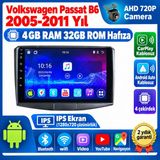 SBAID Volkswagen Passat B6 2005-2011 Yıl Uyumlu 4GB Ram 32GB Rom Hafıza Android Kablosuz Carplay Navigasyon Multimedya 10 Inç Ekran Hediye Görüş Kamerası Hediye Çerçevesi 4+32 - geri görüş kamerası hediye, ----çerçeve hediye dahil - 001-Renkli