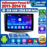 SBAID Volkswagen Passat B7 2011-2014 Yıl Uyumlu 8gb Ram 128GB Rom Hafıza Android Kablosuz Carplay Navigasyon Multimedya 10 Inç Ekran Hediye Görüş Kamerası Hediye Çerçevesi 8+128 - geri görüş kamerası hediye, ----çerçeve hediye dahil - 001-Renkli