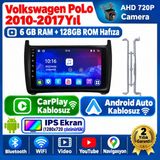 SBAID Volkswagen Polo 2010-2017 Yıl Uyumlu 6GB Ram 128GB Rom Hafıza Android Kablosuz Carplay Navigasyon Multimedya 9 Inç Ekran Hediye Görüş Kamerası Hediye Çerçevesi 6+128 - geri görüş kamerası hediye, ----çerçeve hediye dahil - 001-Renkli