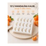 SBB 15'li Silikon Mandalina Kalıbı - Sabun, Mum, Taş tozu, Epoksi, Polyester Uyumlu Silikon Kalıp