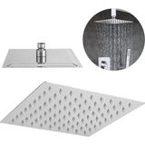 SBN - Store 25X25 cm 304 Paslanmaz Çelik Tepe Duşu – Geniş Kare Duş Başlığı, Sabit Tepe Duş Başlığı, Handshower Uyumlu, Modern ve Dayanıklı Duş Sistemi Parçası (K - 25 x 25 cm