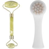 SBN - Store Buffer® 2li Set Çift Taraflı Cilt Temizleme Fırçası ve Yeşim Taşı Çift Taraflı Cilt Masaj Aleti