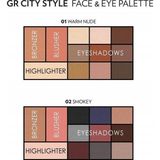 SBN - Store City Style Face & Eye No: 01 Warm Nude - Allık, Bronzer, Aydınlatıcı ve 9'lu Far Paleti