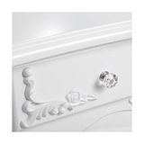 SBN - Store Prime Makyaj Masası, Ayna ve Tabure ile Oyuk Makyaj Masası, 4 Çekmece, Eğim Koruması, Beyaz RDT04W, 75 x 40 cm