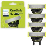 SBN - Store Prime Norelco Oneblade 360 Bıçaklar, Oneblade Elektrikli Tıraş Makinesi ve Düzeltici Için Orijinal Yedek Bıçaklar, 4'lü Paket, QP440/80