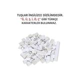 SBN - Store Spelt 108 Tuş Universal Renkli Mekanik Klavye Tuş Takımı Kapağı Keycap Beyaz Ingilizce Dizilimli