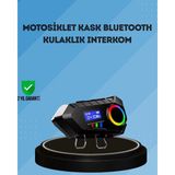 sbodurhome 500MAH Bataryalı Bluetooth 5.4 Interkom LED Ekranlı Fm Destekli