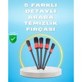 sbodurhome 5'li Araba Temizlik Fırçaları-Farklı Boyutlu Fırçalarla Derinlemesine Temizlik - 1 - Renkli