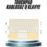 sbodurhome Android ve Ios Uyumlu Bluetooth Klavye Touchpad Slim Kablosuz Wifi Q Klavye - 1 - Renkli