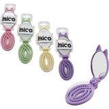 sbodurhome Aynalı Çocuk Tarağı - Katlanır - Oval - Plastik - 1