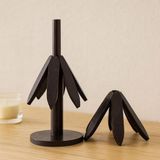 sbodurhome Bambu Ahşap Katlanır Nihale 20 cm - Standlı, Yaprak Desenli (2'li) - Renkli - 1