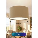 sbodurhome Bej Kumaş Başlıklı Sarkıt Avize 35 cm - 1 - 10 W - Amber