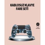 sbodurhome Bluetooth Kablosuz Ps4 Gamepad Çift Motorlu Siyah Controller - 1. Kol Oyun Konsolu - Renkli