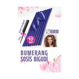 sbodurhome Bumerang Sosis Bigudi Tarak Seti 8 mm Kalınlık 10 Adet 721387 - Renkli