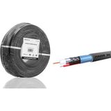 sbodurhome Cctv Kablo Mini Coax Eco Cca Pe 2x0.50 mm Dış Mekan 100 M - Siyah HDX5582-100 - Renkli