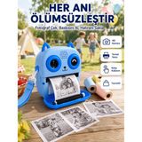 sbodurhome Çocuklar Için Termal Baskılı Dijital Fotoğraf Makinesi Ön ve Arka Kameralı