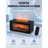 sbodurhome Dekoratif Şömine Görünümlü Nemlendirici Uzaktan Kumandalı Renkli LED Işıklı Difüzör