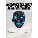 sbodurhome LED Işıklı Neon Maske Cadılar Bayramı Maskesi Korkunç Korku Maskesi - 1