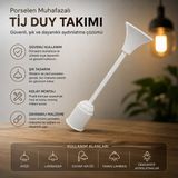 sbodurhome Tij Duy Takımı - E27 Uyumlu - Porselen Muhafazalı - Renkli - 1