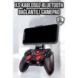 sbodurhome X3 Gamepad Oyun Kolu Bluetooth Bağlantılı Gamestick Android Uyumlu - Çok Renkli