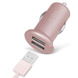 Sbs 5513 2 Mini Girişli Usb Araç Şarj Cihazı, Pembe