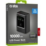 Sbs Usb-C 35W 10.000 Mah LCD Powerbank - Siyah