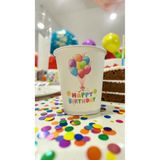 SBStrend Balon Parti Doğumgünü Etkinlik temalı Tek kullanımlık 7 Oz 50 Adet Karton Bardak