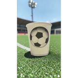 SBStrend Futbol Topu-Maç-Kale Doğumgünü Parti Temalı Tek Kullanımlık 7 Oz 50 Adet Karton Bardak