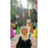SBStrend Hayvan-Orman-Amazon-Zoo Doğumgünü Parti Aslan temalı Tek kullanımlık 7 Oz 50 Adet Karton Bardak SBS500asln50