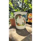 SBStrend Hayvan-Orman-Amazon-Zoo Doğumgünü Parti temalı Tek kullanımlık 7 Oz 100 Adet Karton Bardak SBS500orman100