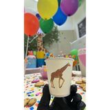 SBStrend Hayvan-Orman-Amazon-Zoo Doğumgünü Parti Zürafa temalı Tek kullanımlık 7 Oz 100 Adet Karton Bardak SBS500zrf100