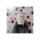 SBStrend Sevgililer günü 14 Şubat konseptli Tek kullanımlık 7 Oz 100 Adet Karton Bardak SBS500sg1