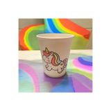 SBStrend unicorn doğumgünü konseptli Tek kullanımlık 7 Oz 50 Adet Karton Bardak SBS500UN