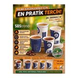 SBStrend Üreticiden 1500 Adet Tek Kullanımlık KOLİ Kalın 7 Oz Vending Büyük Boy Karton Bardak Desenli Akıtmaz SBStrend15002