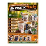 SBStrend YENİ ÜRÜN Özel Logo Baskı Tasarım 7 Oz (200 ml) 250 Adet Karton Bardak SBSlogo250