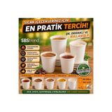 SBStrend YENİ ÜRÜN Tek kullanımlık Beyaz 7 Oz 200 Adet Karton Bardak Desensiz Akmaz Kokusuz 1.kalite