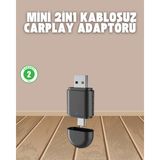 Sbusshop Kablosuz Carplay Adaptörü – Usb-A & Type-C Uyumlu Hızlı Bağlantı Cihazı - SB001M-47XQA2 - Çok Renkli
