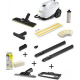 Sc 3 Easyfix Buharlı Temizlik Makinesi + Cam Temizleme Aparatı + 15 Mikrofiber Bez + Halı Başlığı - Beyaz - Siyah