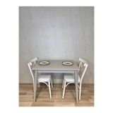 SÇ MASSAN 60 x 90 Mutfak Masası Gri MDF Küçük Mutfak Masası Çalışma Masası Balkon Masası Sabit Masa