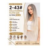 SÇ PERUK Afrika Örgülük Saç Ombreli 2-43# KÜLLÜ KUMRAL/PLATİN SARI 100 Gr Kanekalon Fiber Sentetik Örgü