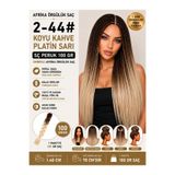 SÇ PERUK Afrika Örgülük Saç Ombreli 2-44# KOYU KAHVE/PLATİN SARI 100 Gr Kanekalon Fiber Sentetik Örgü