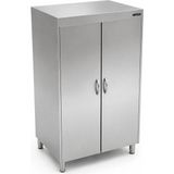 sc sonsesconcept Paslanmaz Ekmek Dolabı, Çift Kapaklı, Endüstriyel Malzeme Dolabı, Mutfak Kileri, 90X50X180