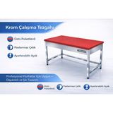 sc sonsesconcept Polietenli Çalışma Tezgahı, Krom , Paslanmaz - 200 x 60 x 85 cm