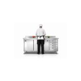 sc sonsesconcept Sc Sonses Concept Çalışma Tezgahı , Dolaplı , Çekmeceli , Krom , Paslanmaz, 240X60X85H